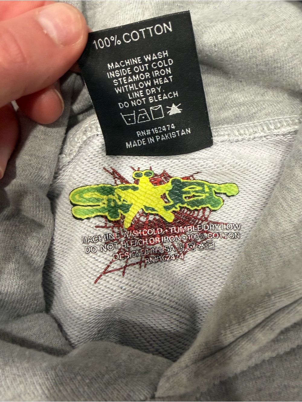 Grey Beluga Sp5der Hoodie Brand New Spider Worldwide x Young Thug Size M - Picture 4 of 4